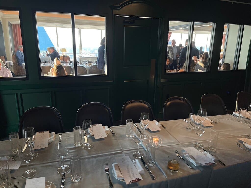 Secluded private room overlooking the city