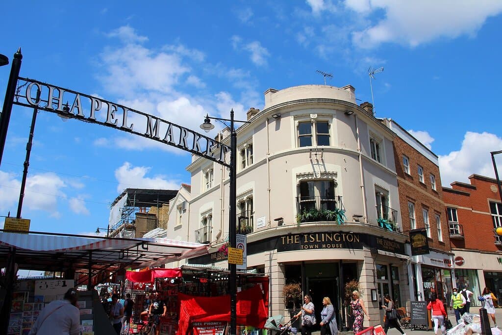 Chapel Market at Junction with Liverpool St.
