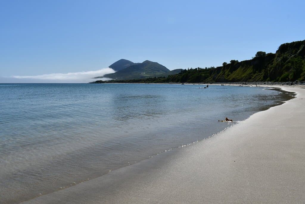 View of Croagh Patrick from Old Head Beach
