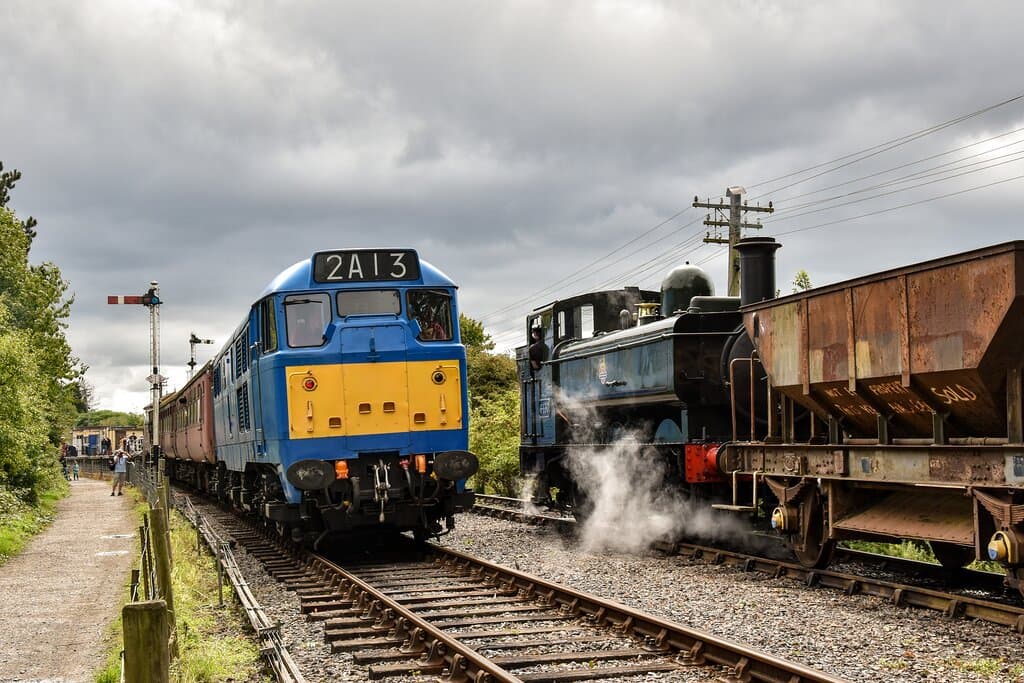 Class 31 diesel and visiting GWR pannier tank 2018 (Joey Evans)
