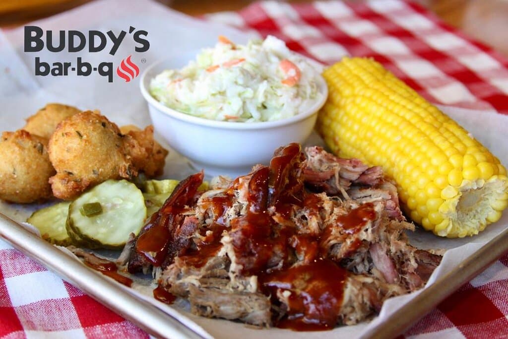 Hickory Smoked Pork, Fresh Sides & Hushpuppies! 