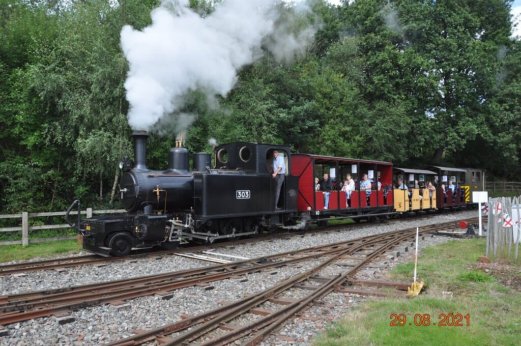 Steam locomotive in service