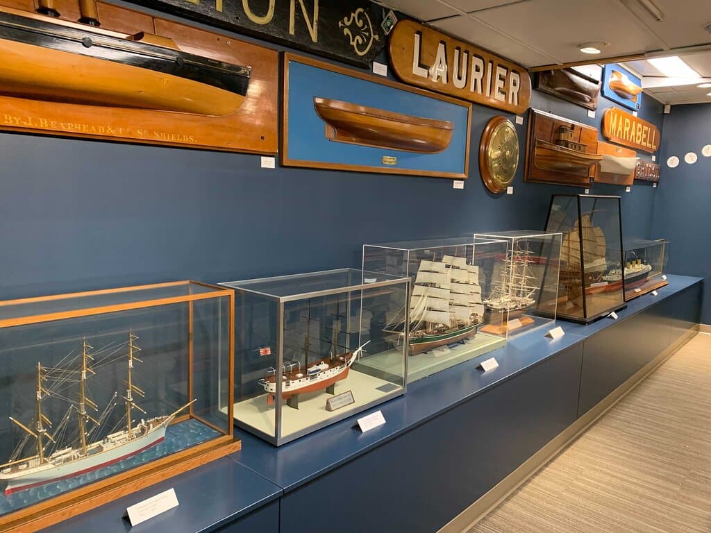 Gallery wall at the Maritime Museum of BC