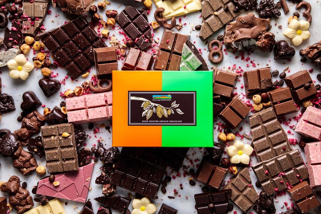 A selection of our 250+ artisanal chocolates