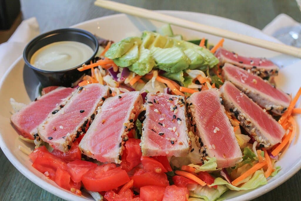 The Sesame Tuna Salad is packed with fresh fish and healthy veggies, and the flavor is spot on!