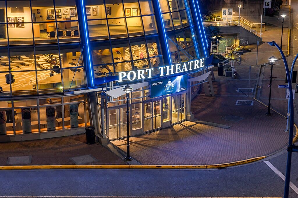 Beautiful 800-seat theatre on the waterfront in downtown Nanaimo.