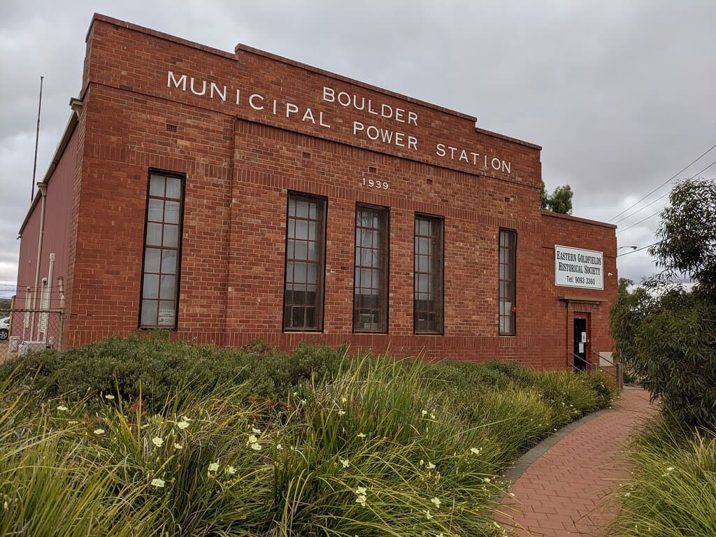 The Eastern Goldfields Historical Society located in the historic Boulder Municipal Power Station on Hamilton Street.