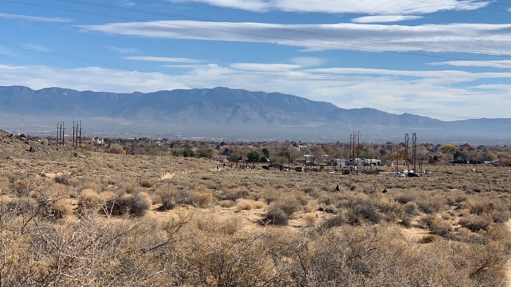 The views of Albuquerque and the mountains