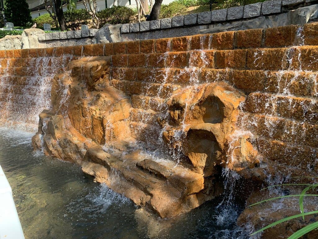Fung Tak Park - cascading waterfall