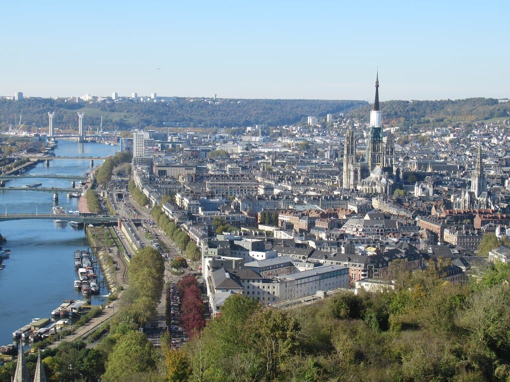 Rouen panorama from Cote Sainte-Catherine
