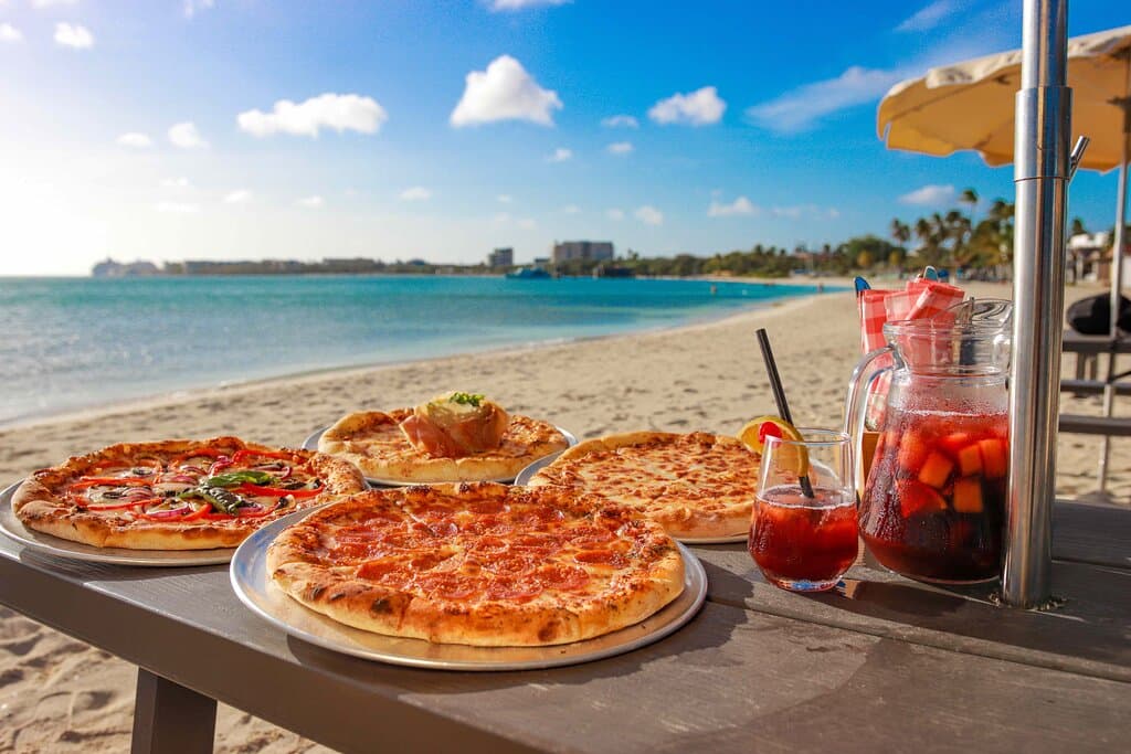 Beach pizzas