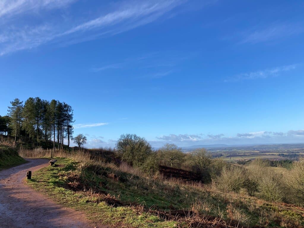 5.  Clent Hills, Clent. Worcestershire (February 2022);  the east access path