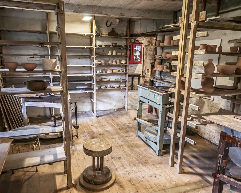 Original kick Wheel room in the  Museum
