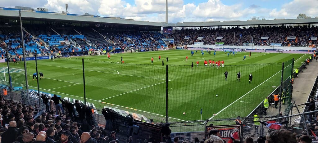 The Vonovia Ruhrstadium in Bochum before a Bundesliga soccer game