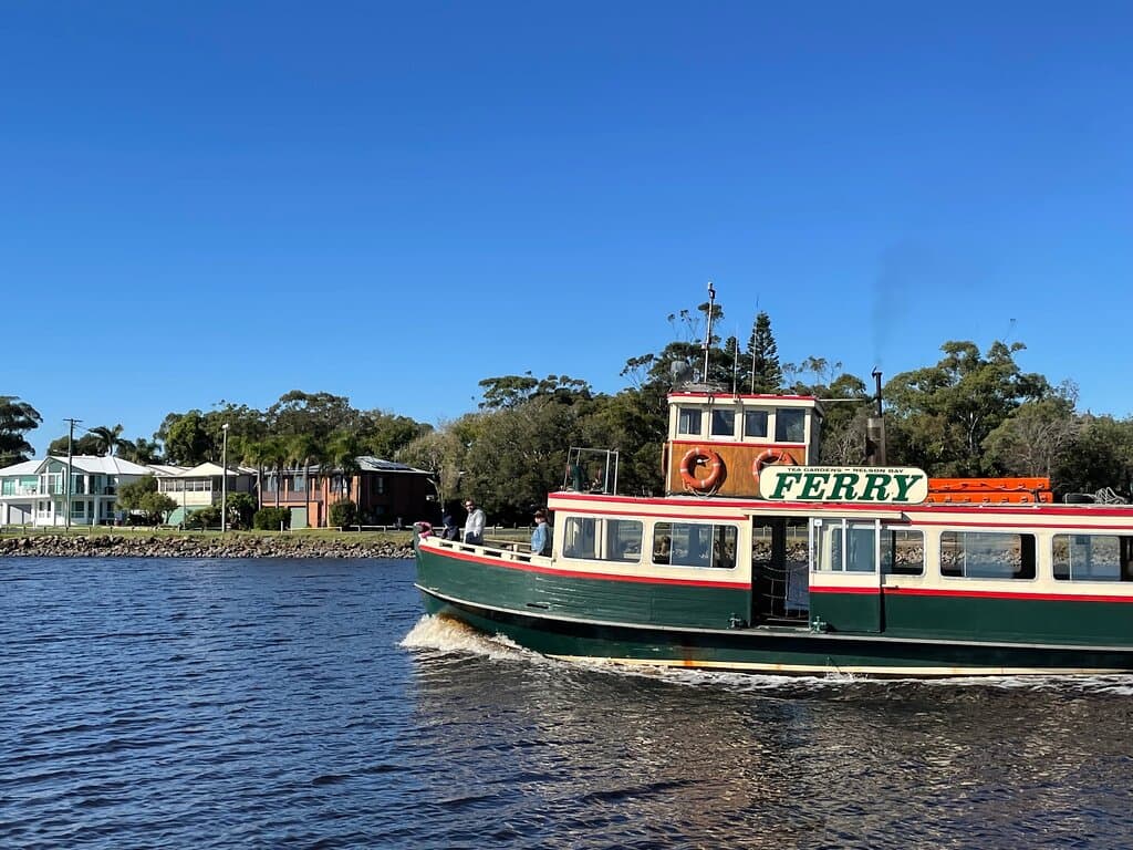 love this old-school ferry which runs between Tea Gardens and Nelson Bay. It is a slow, hour long trip but there’s something a bit African-Queen about it. 