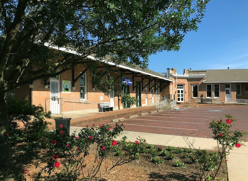 The Gulfport Museum of History is located in the old train depot in downtown Gulfport.  