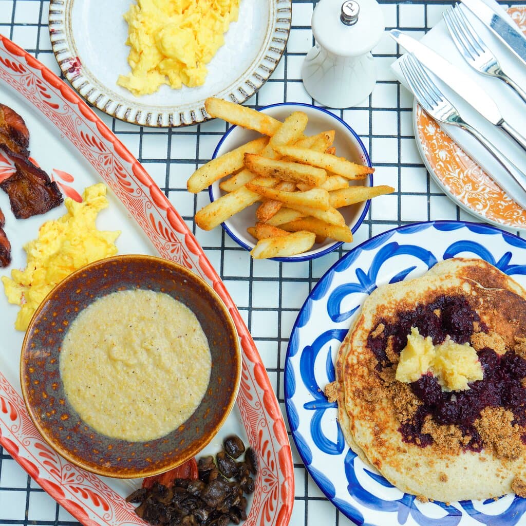 Sunday brunch spread. 