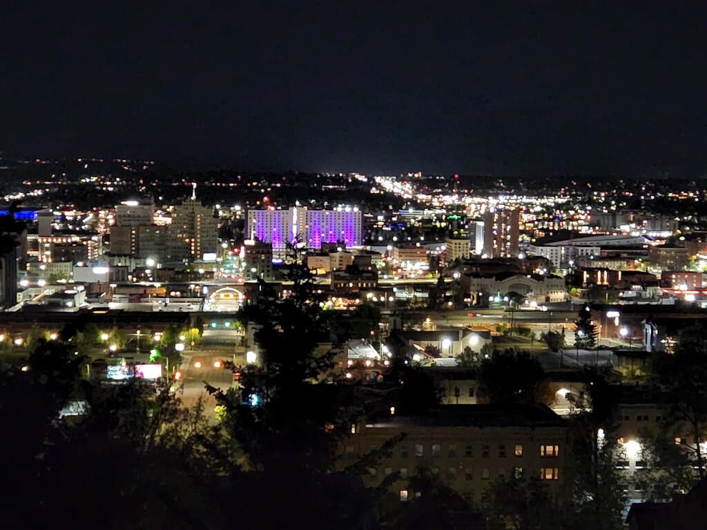 Spokane at night