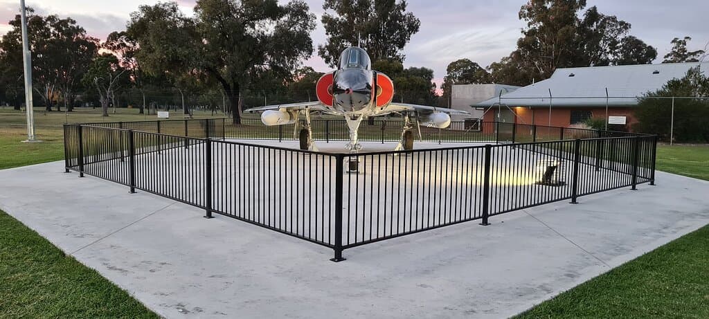 A3-41 Mirage Fighter lit up at dawn