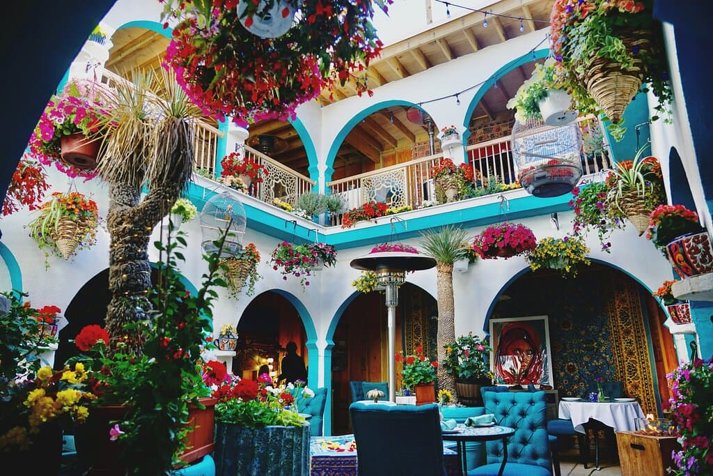 Our courtyard undergoing renovations. 