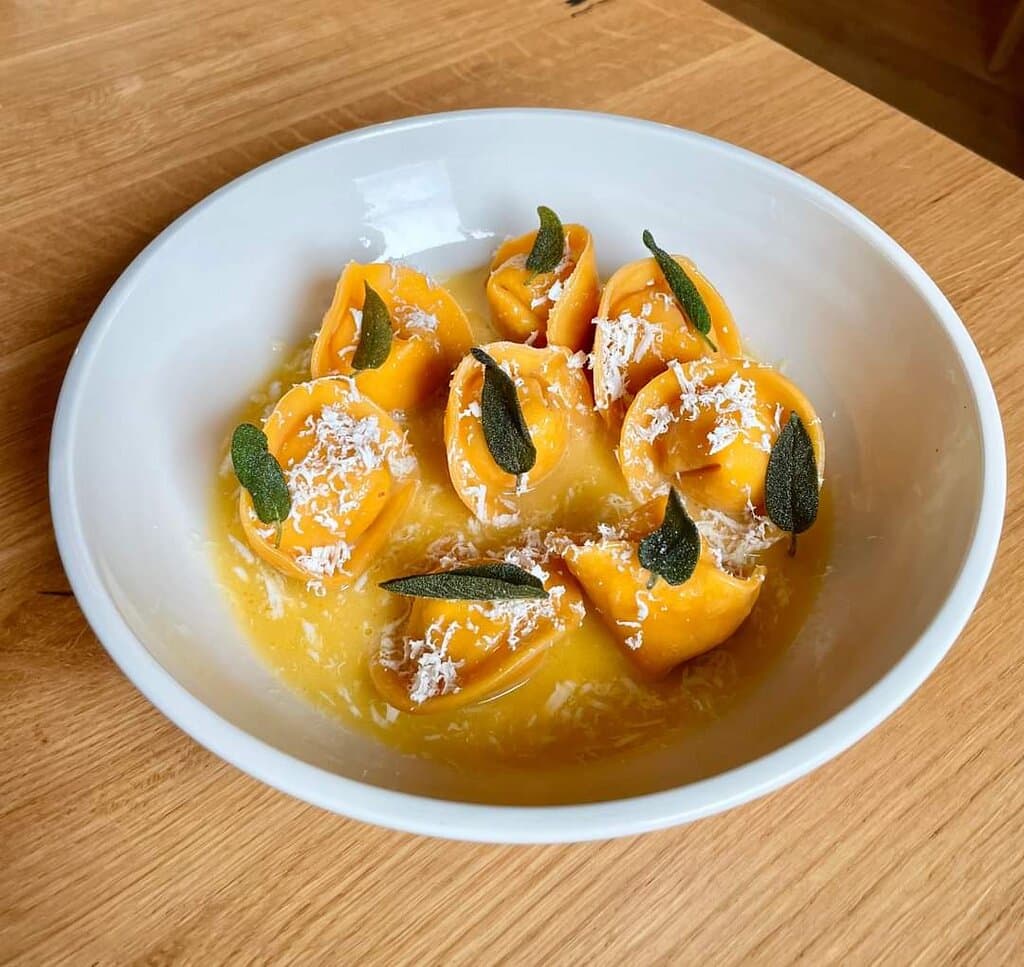 Pumpkin cappellacci, salted ricotta & sage butter 