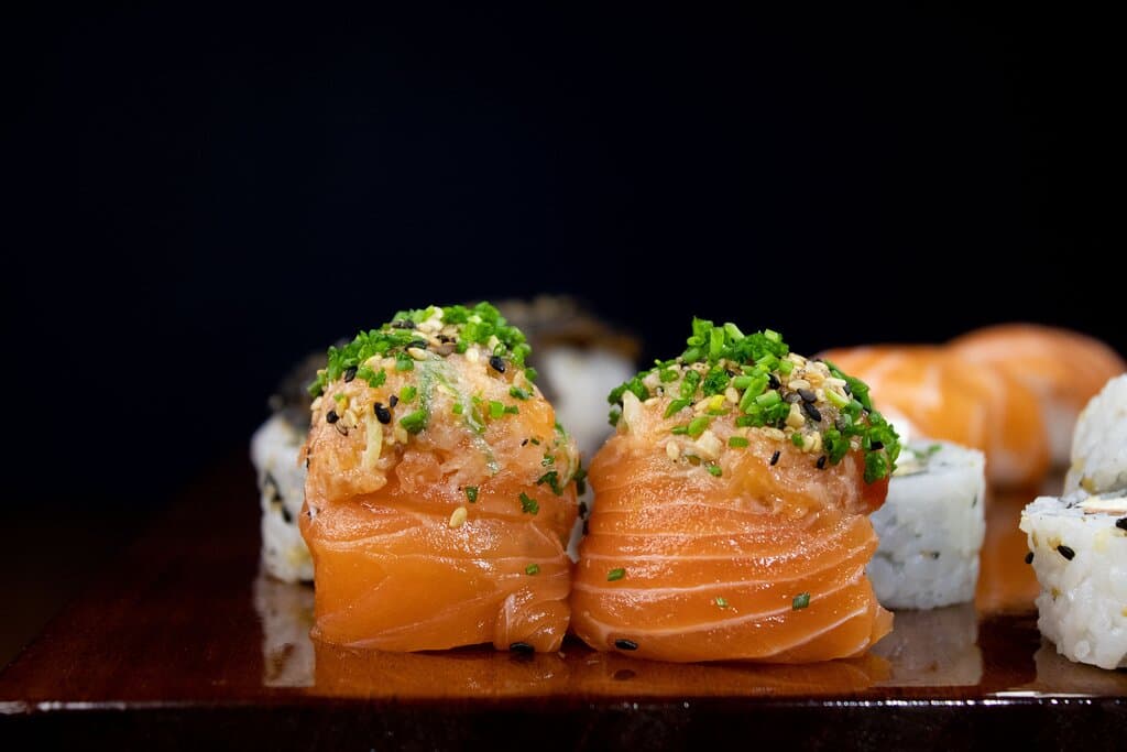 Gunkan(Joe) Salmão - Esse é um dos queridinhos da galera