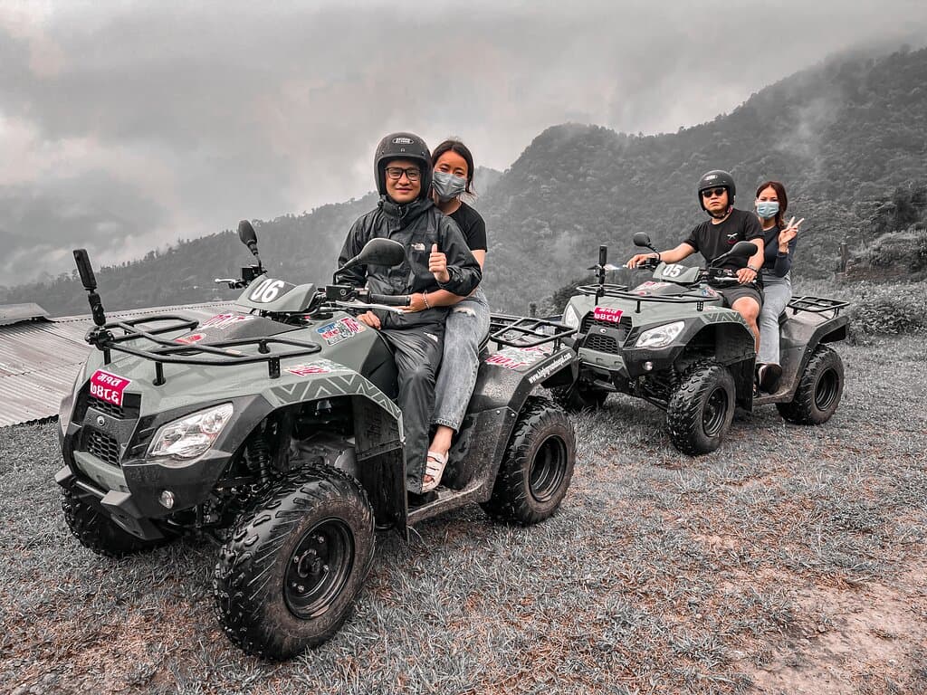 Our group photo with ATV clicked by our humble ATV guide rider brother. Its an wonderful experience with members of High ground Adventure Nepal.
