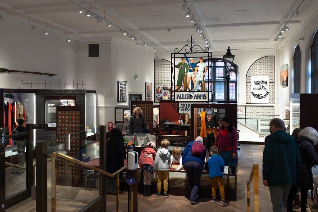 Visitors enjoying the new museum space.