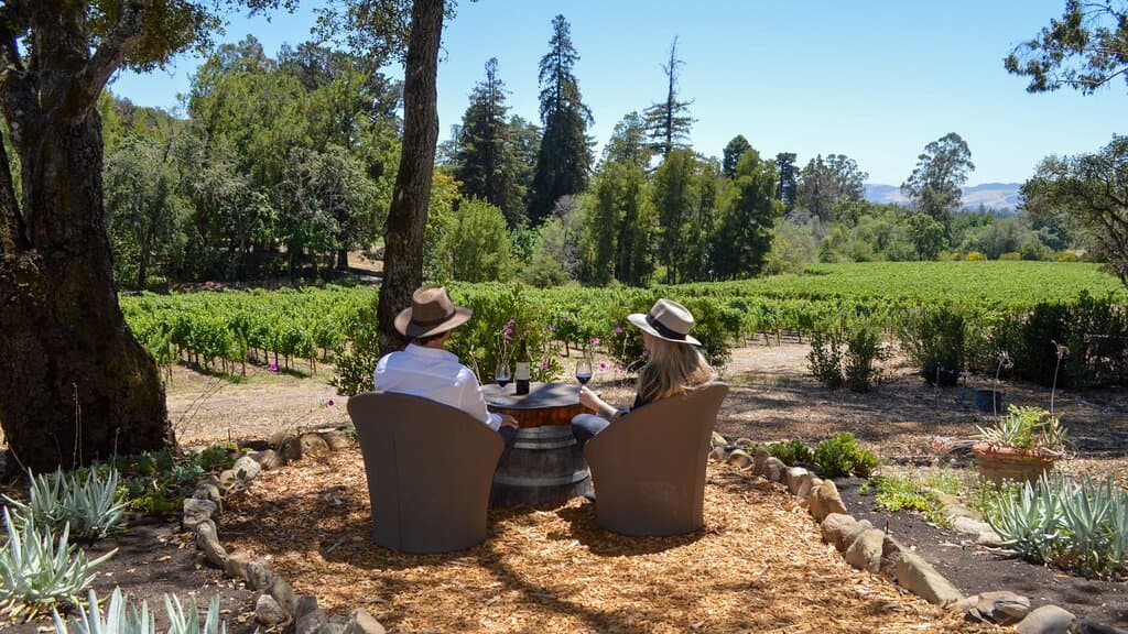 The wine tasting experience on the Oak Knoll is as relaxing as it is beautiful!