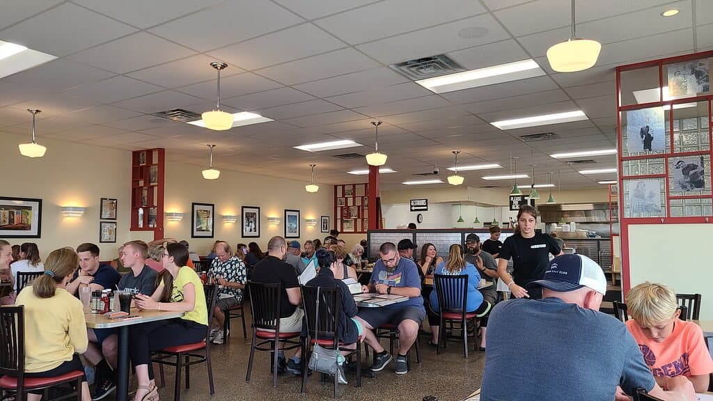 Inside the Real Food cafe.