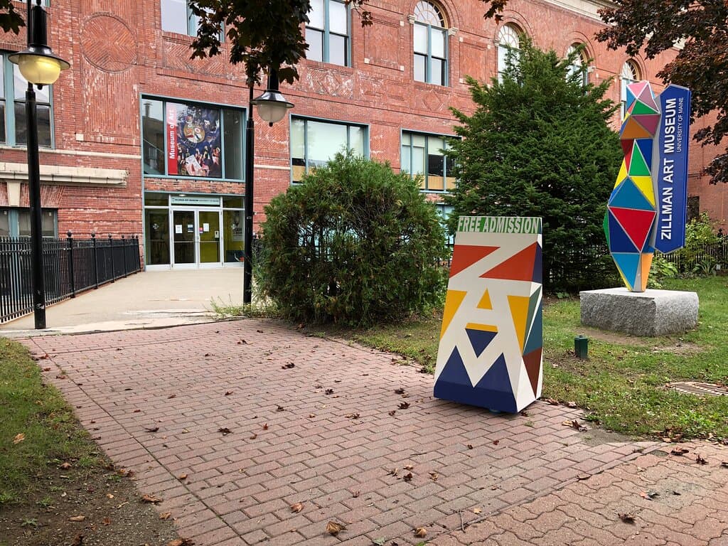 Entrance to the museum through the park in downtown Bangor
