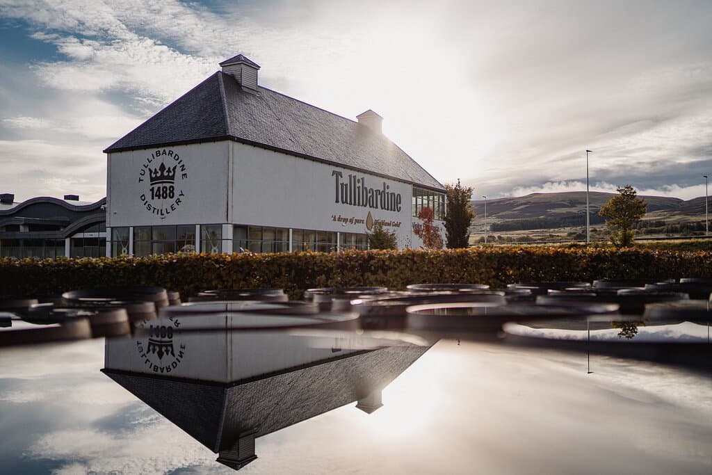 Tullibardine Distillery in the sunshine