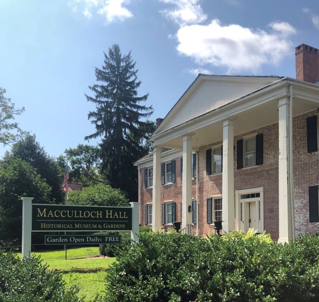 The exterior of Macculloch Hall Historical Museum