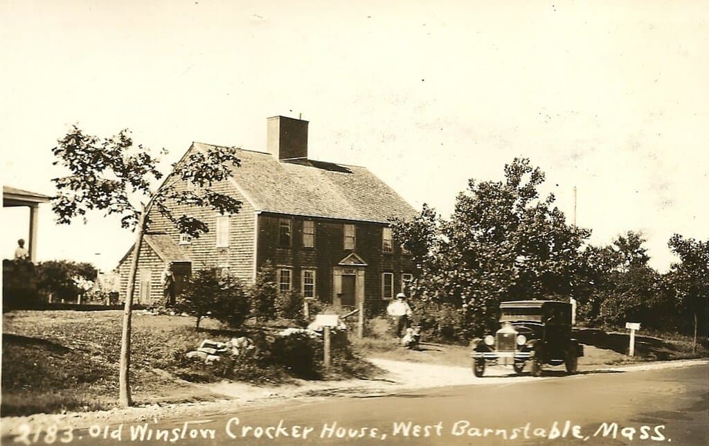 Original site of the Winslow Crocker House in West Barnstable, MA.  It was moved in the 1930's six miles to its present location.