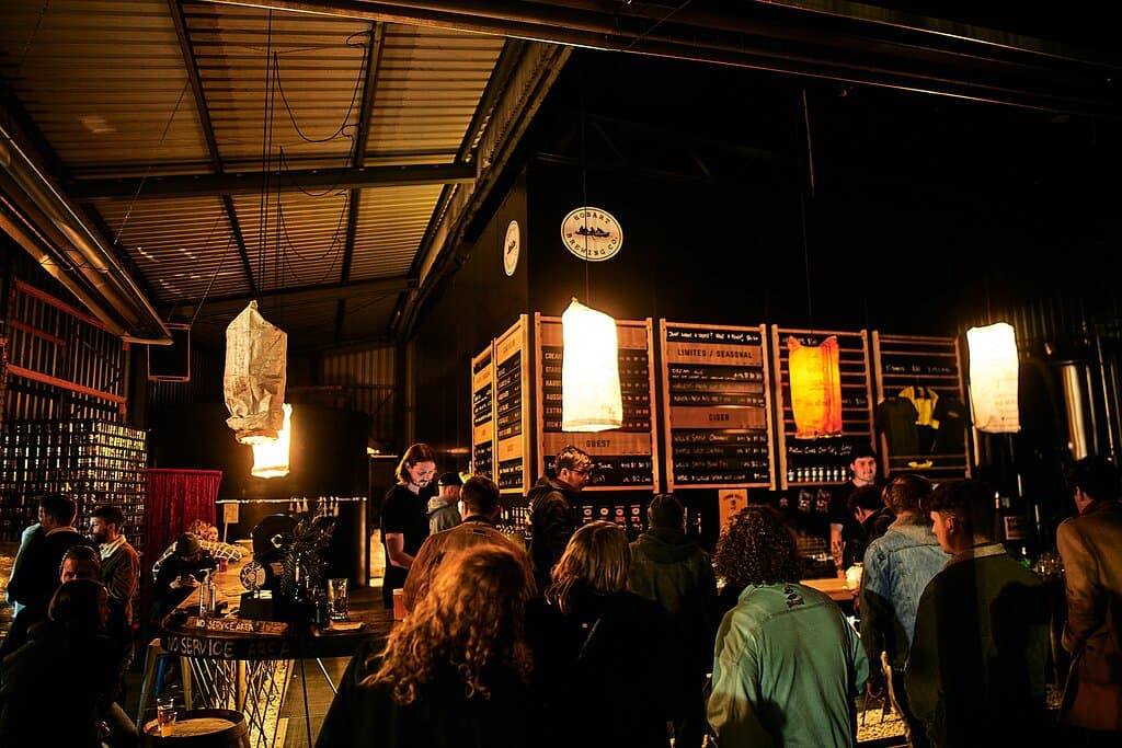 Our taproom bar, right in the heart of our working brewery.