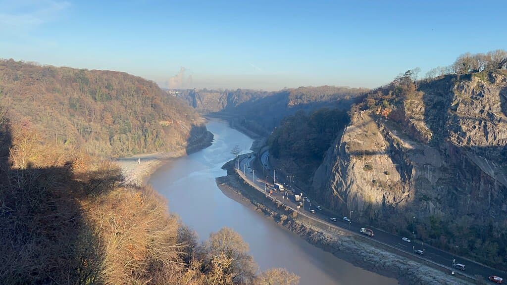 Looking north down river into the Gorge