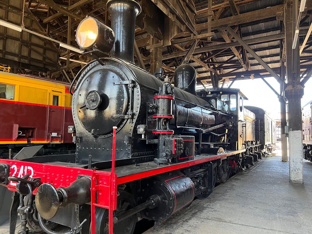 One of many locomotives on display.