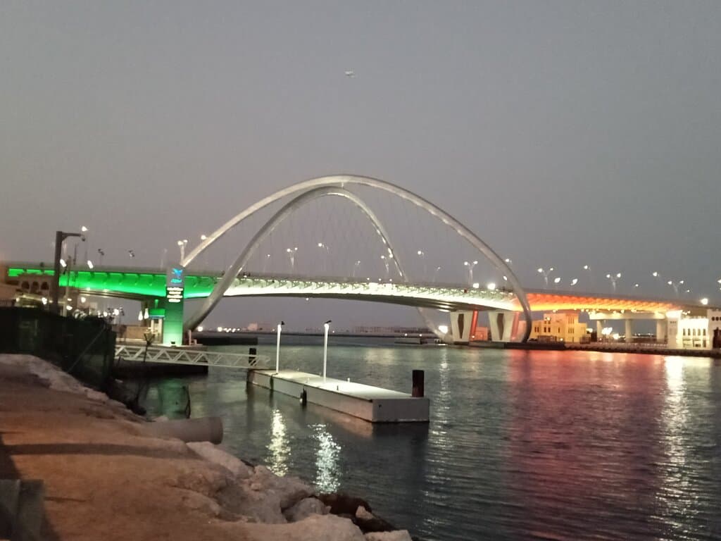 Infinity bridge Dubai, UAE. December 2022.