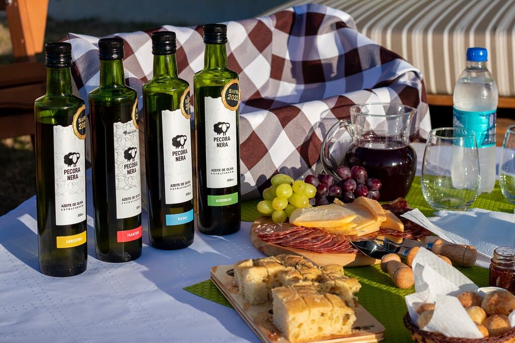 Piquenique harmonizado com os azeites Pecora Nera e Potenza.