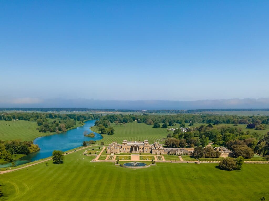 Holkham Hall, set within a stunning deer park on the north Norfolk coast.