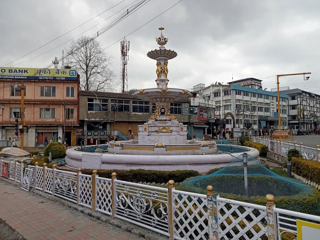 Charring Cross fountain Ooty, Tamil Nadu, India. March 2023.