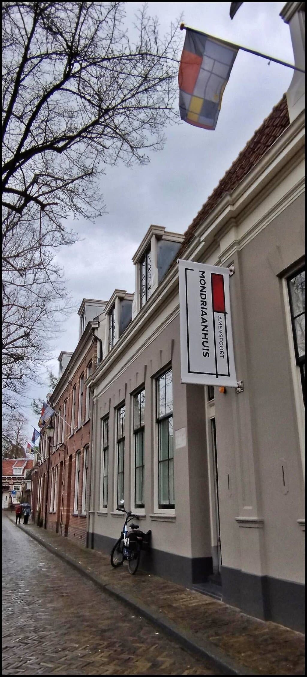 the Piet Mondrian museum, a museum located in the house where Piet Mondrian was born. The museum exhibits various works by Mondrian, including copies of his geometric abstract work, the style for which Mondrian is known. 