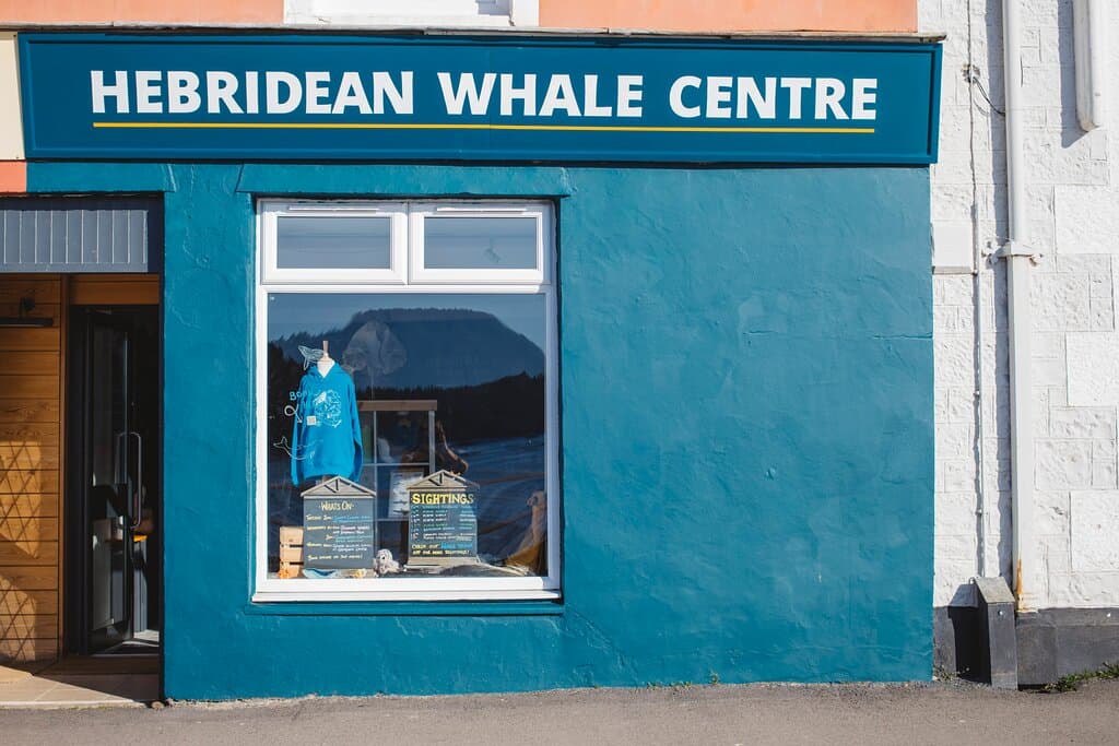 The Hebridean Whale Centre shopfront
