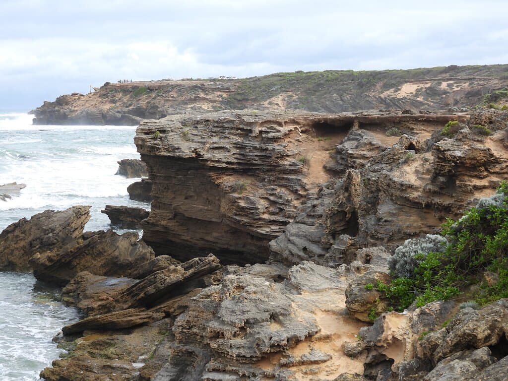 Collapsed cliffs over the years