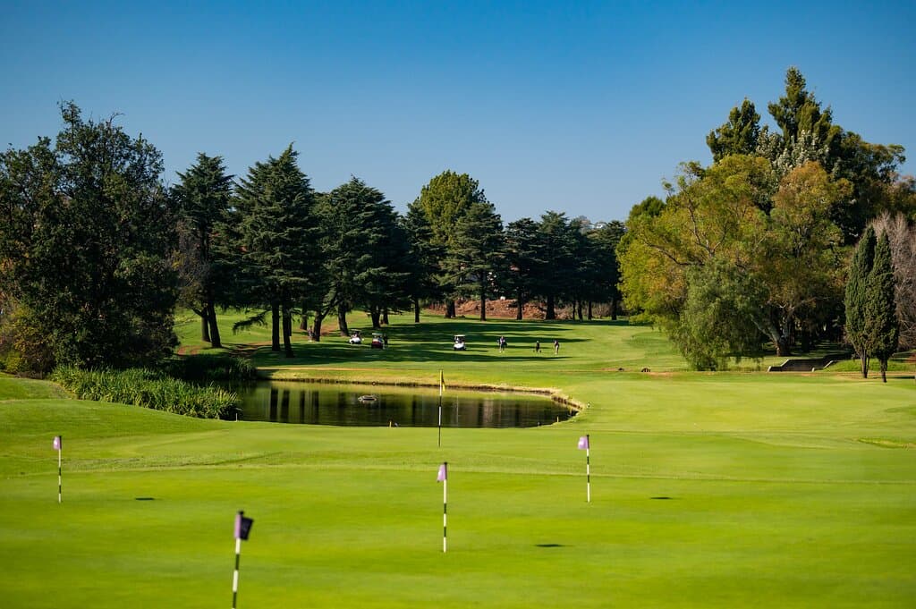 Stunning view of the putting green and 9th hole.