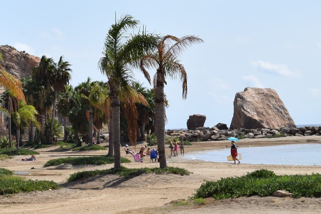 Playa de la Colonia is a beautiful sandy city beach in the heart of Aguilas