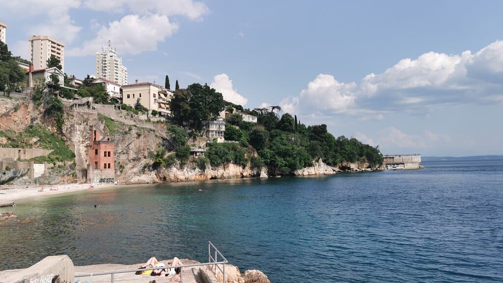 Plaza Glavanovo, in Rijeka.