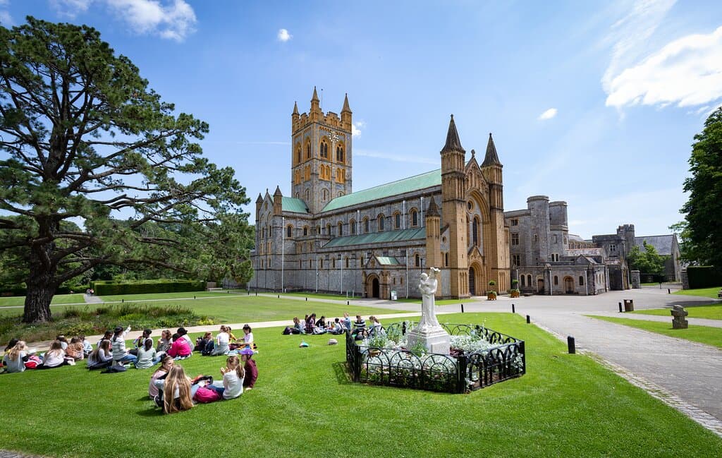 Buckfast Abbey is located on the edge of Dartmoor. Visitors return for the tranquillity frequently.