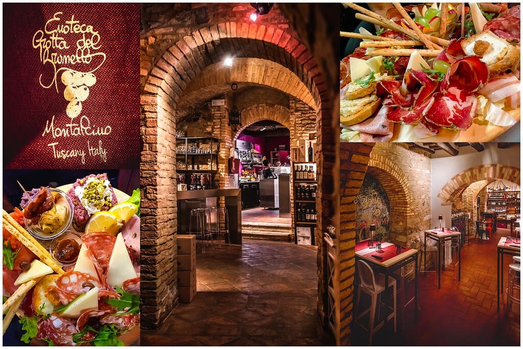 L'Enoteca "Grotta del Brunello" in centro a Montalcino (SI) offre un'esperienza unica agli amanti del vino e dei prodotti tipici toscani, con degustazioni autentiche e raffinate. 