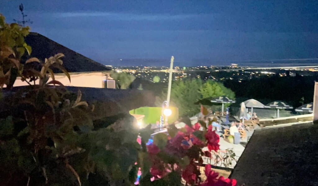 Evening view from our private patio